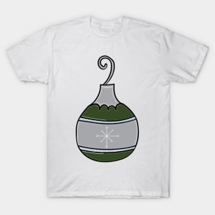 Whimsical Holiday Ball Ornament Illustration T-Shirt